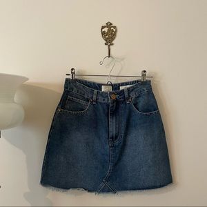 Denim mini skirt